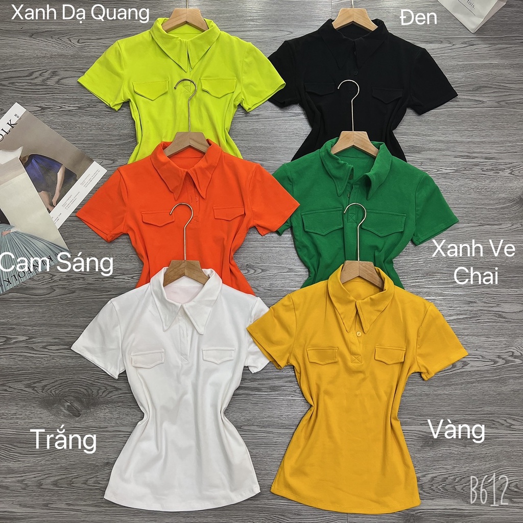 Áo thun body Pô Lô nắp túi trơn