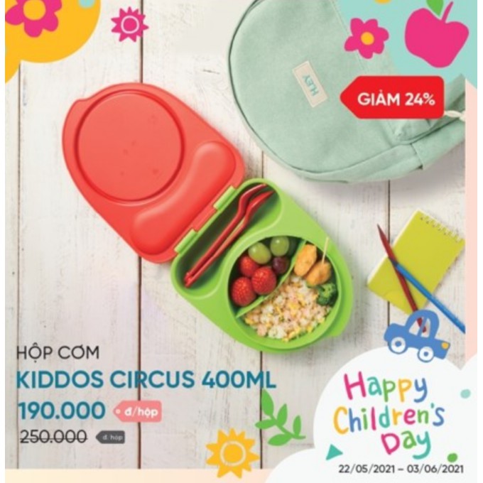 Hộp cơm Kiddos Circus 400ml.