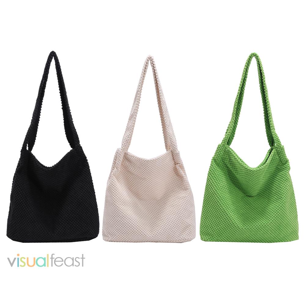 ❤Túi Xách Đan Len Đeo Vai Màu Sắc Đơn Giản Thời Trang Cho Nữ