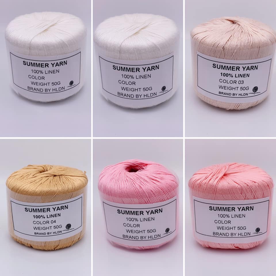 Sợi Linen - Sợi đan/móc mùa hè (Bảng màu 2)