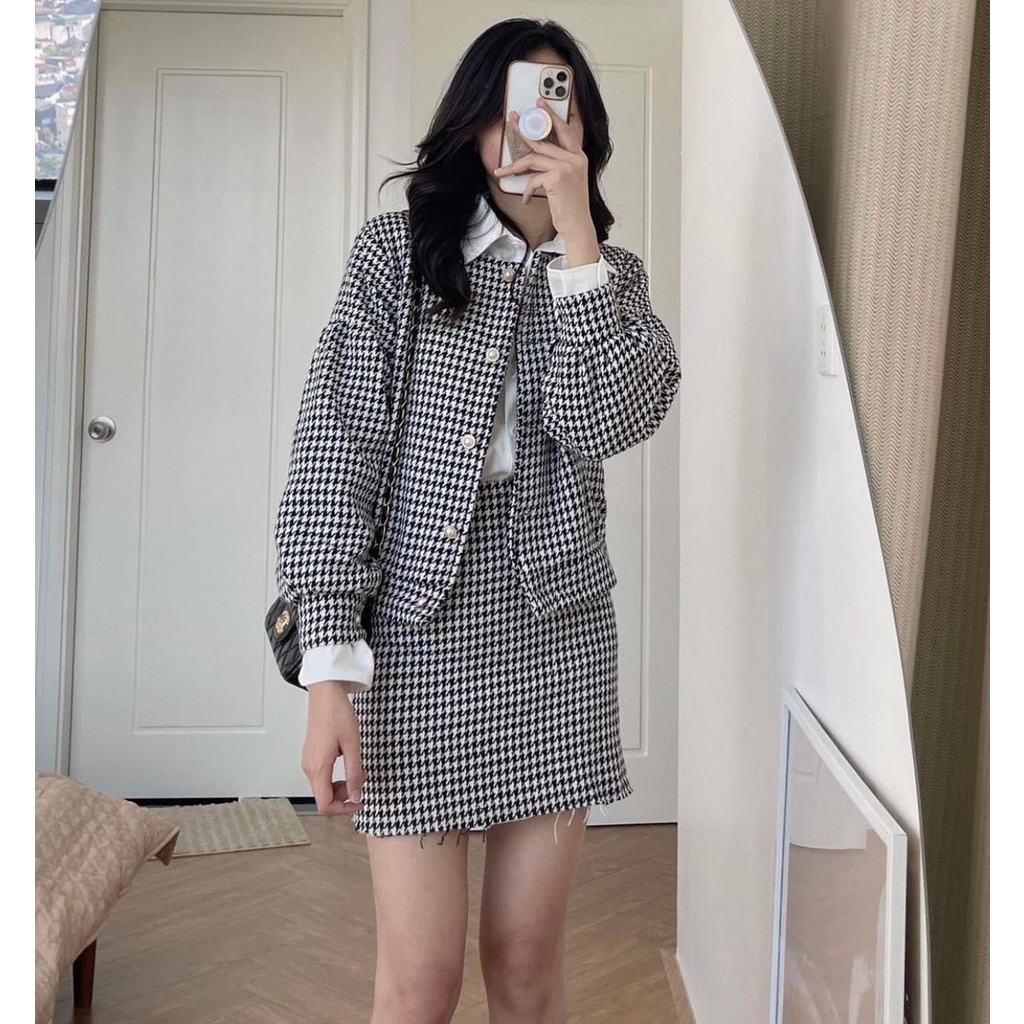 Set Váy Dạ Kẻ  Tết Siêu Yêu ❤️❤️[RẺ VÔ ĐỊCH]❤️❤️ Siêu Sexy, Chất Siêu Đẹp | BigBuy360 - bigbuy360.vn