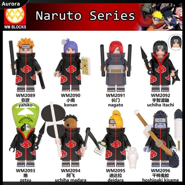 Mô Hình Đồ Chơi Lego Nhân Vật Naruto Akatsuki Sasuke Itachi Madara Obito WM6105 6106