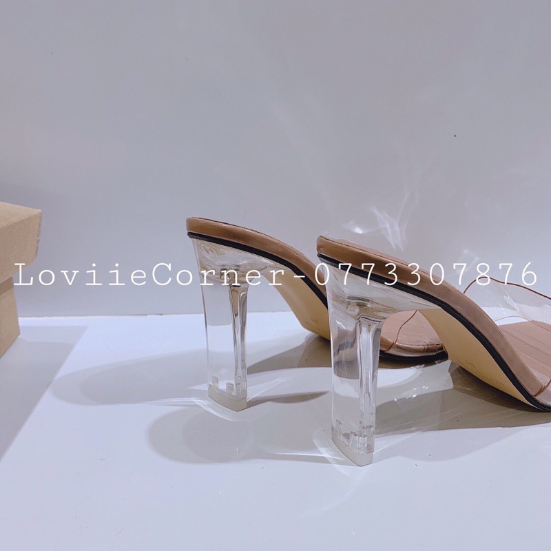 LOVIIECORNER - DÉP CAO GÓT 9CM THỜI TRANG - GUỐC QUAI TRONG 9P ĐẾ DẸP MICA 9 PHÂN - DÉP GUỐC TRONG SUỐT 9CM  D210110