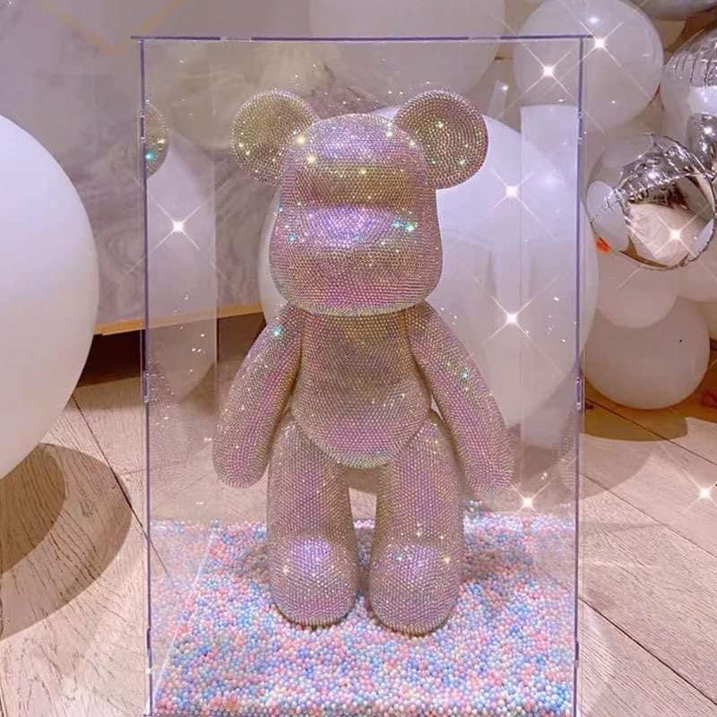 [Hộp Đựng Gấu 53cm] Đính Đá Bearbrick cho - Hộp mica Cao Cấp