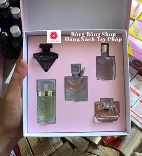 -(Chuẩn Pháp) Set 05 chai nước hoa mini Lancôme