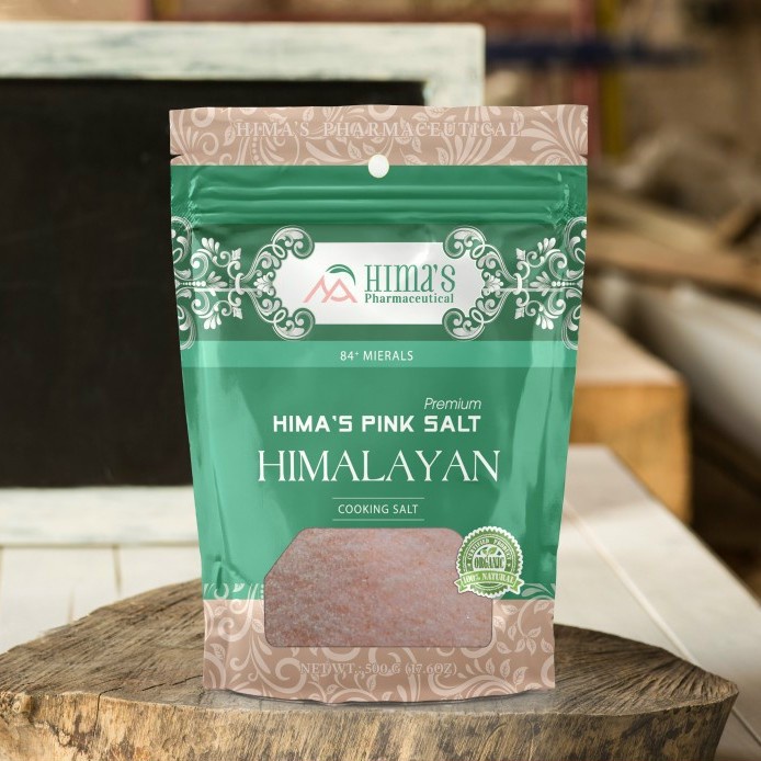 Muối hồng Himalayan hộp 500g - dạng nhuyễn - sử dụng ăn- uống - làm đẹp