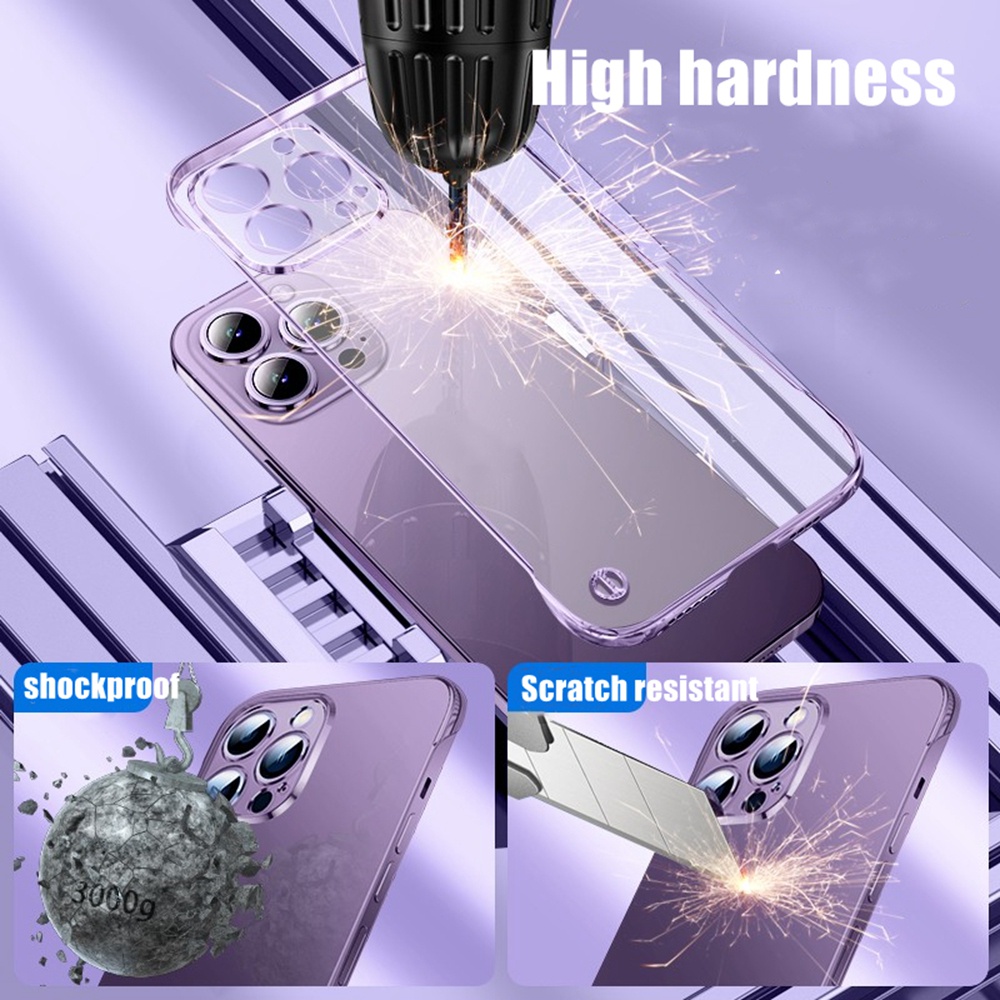 Ốp Điện Thoại PC Cứng Trong Suốt Siêu Mỏng Không Viền Sang Trọng Cho iPhone 14 13 12 11 Pro MAX XS MAX XR 14 Plus