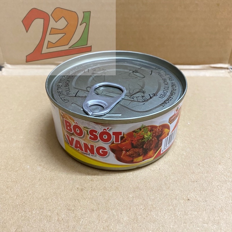 [170g][Bò Sốt Vang] Hộp Thịt Ăn Liền Dabaco