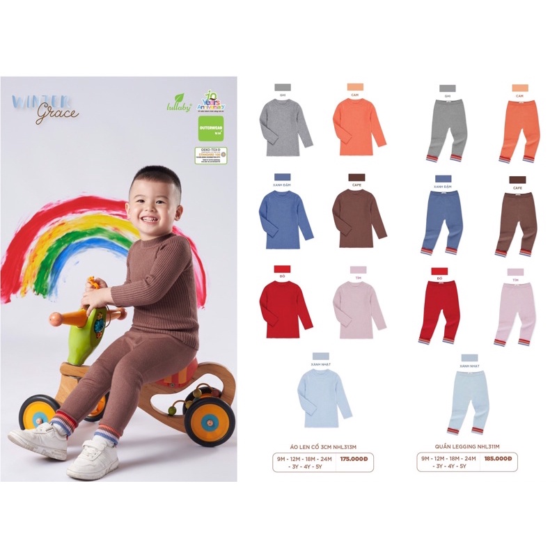 quần len dài bé trai/ gái Lullaby (12m-5y)