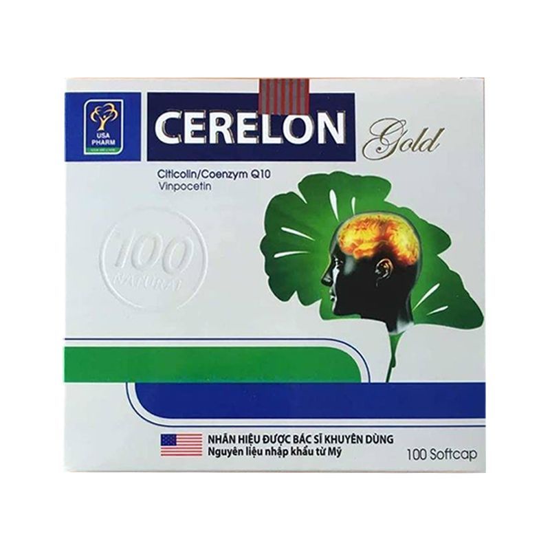 Hoạt huyết dưỡng não Cerelon Q10 Gold bổ não trợ tim tăng cường trí nhớ