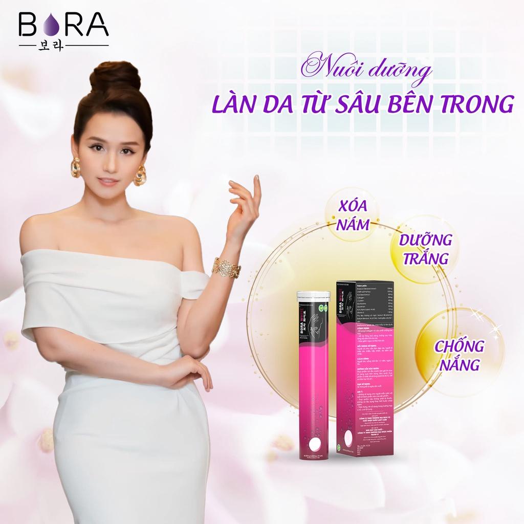Bora White viên sủi trắng da Hàn Quốc mờ nám giúp da tươi trẻ lọ 20 viên