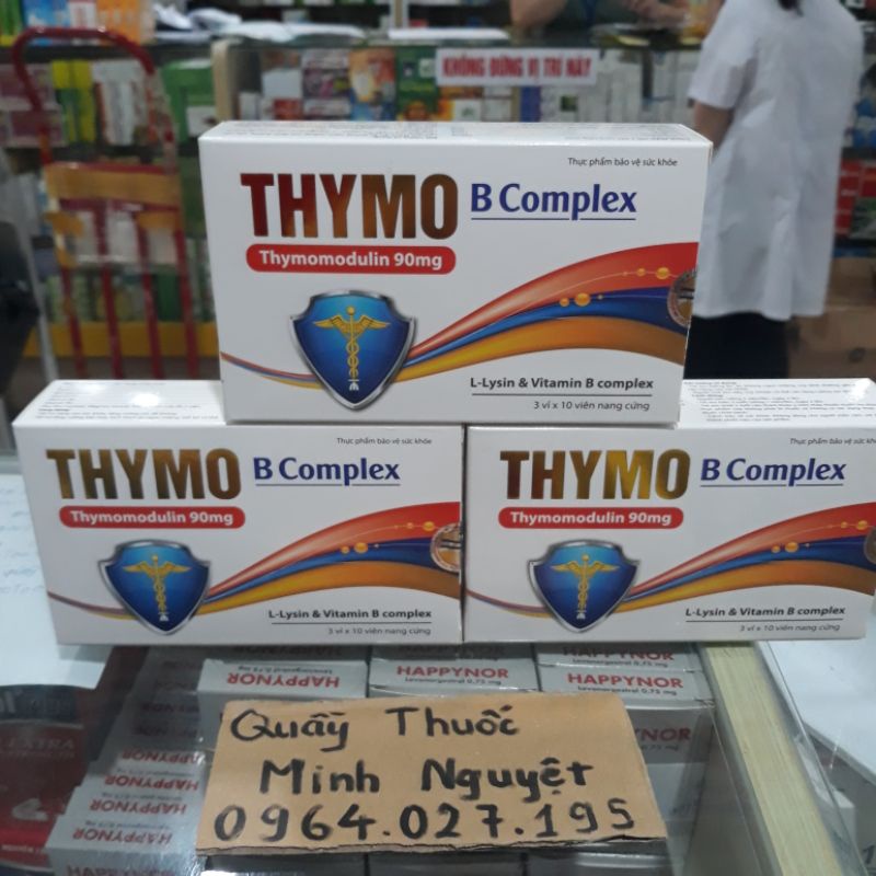 Thymo B Complex hộp 3 vỉ x 10 viên tăng sức đề kháng