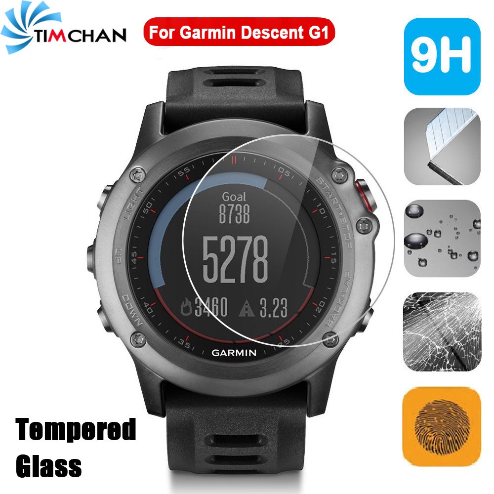 Kính Cường Lực HD Trong Suốt Bảo Vệ Màn Hình Đồng Hồ Thông Minh Garmin Descent G1 9H Premium