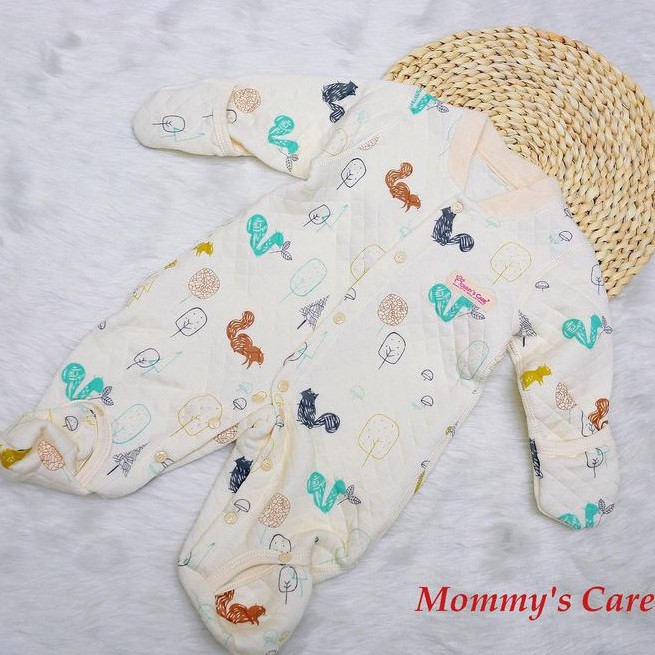 body liền bao chân bao tay trần bông organic cotton hữu cơ tự nhiên an siêu mềm mại ấm áp và an toàn cho bé sơ sinh
