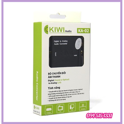 Bộ chuyển đổi âm thanh optical audio Kiwi KA–02