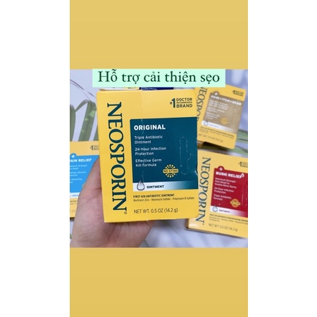 Kem Mỡ Kháng sinh Hỗ Trợ Vết Thương bỏng Neosporin 14.2g/28.3g Original Ointment  - nhiều màu