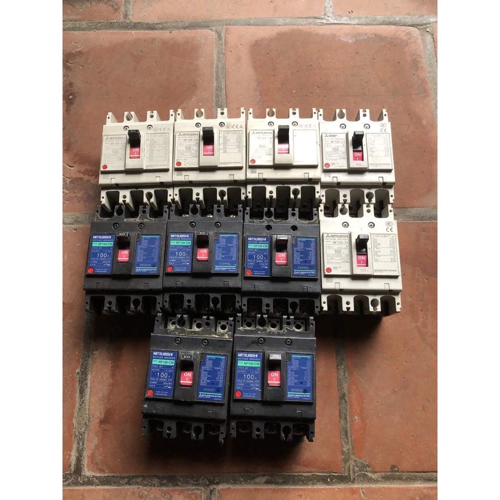 MCCB 3pha, Aptomat 3pha Mitsubishi hàng bãi tháo tủ