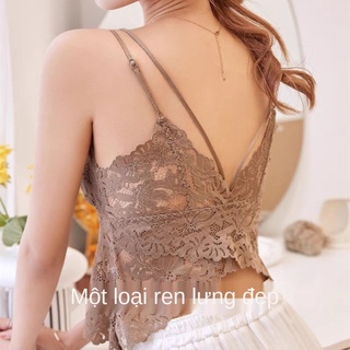 RTất cả trong một áo yếm ren nữ mặc ngoài mùa hè có đệm, lưng ống sexy mới đẹp sơ mi kiểu Pháp