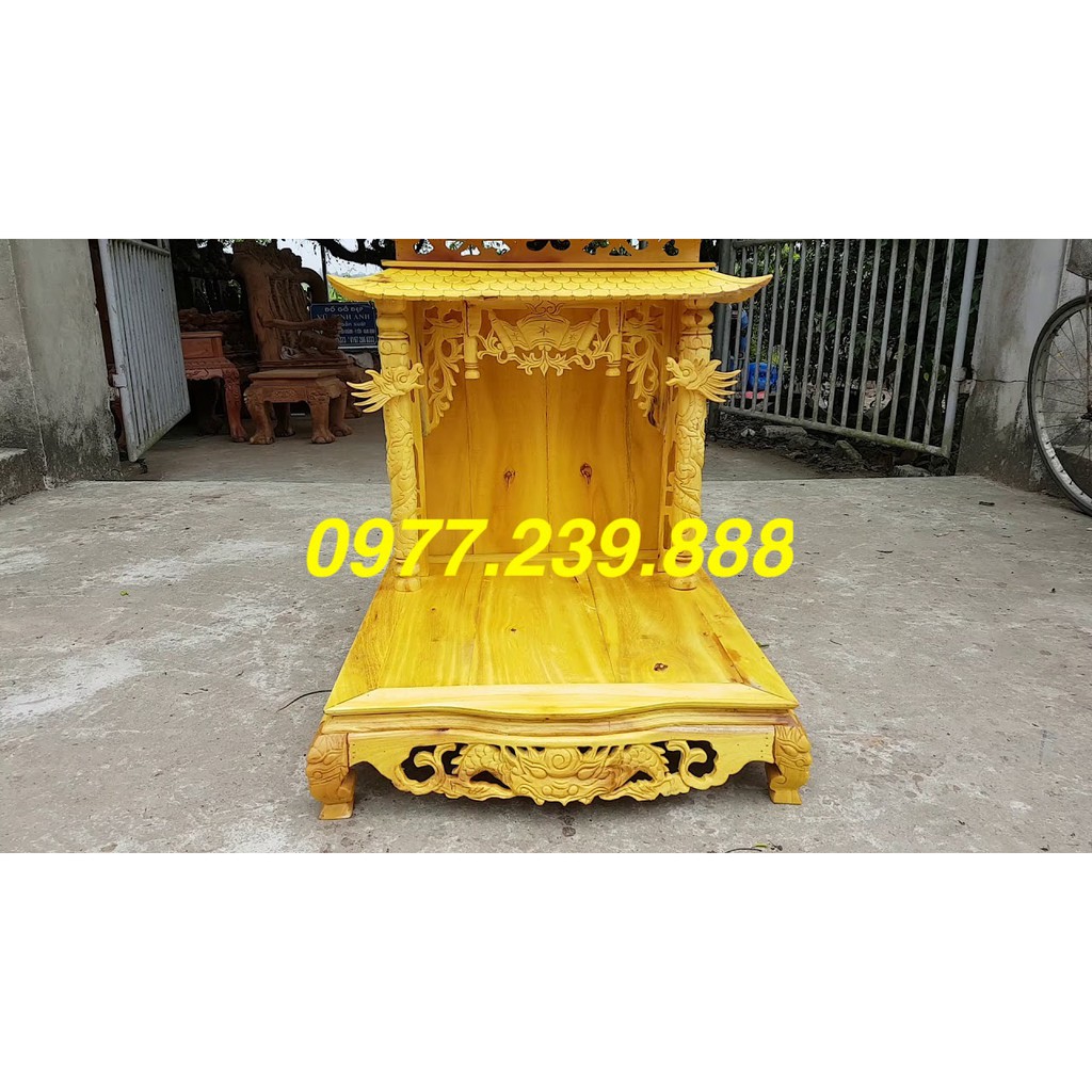 bàn thờ thần tài gỗ mít 61cm