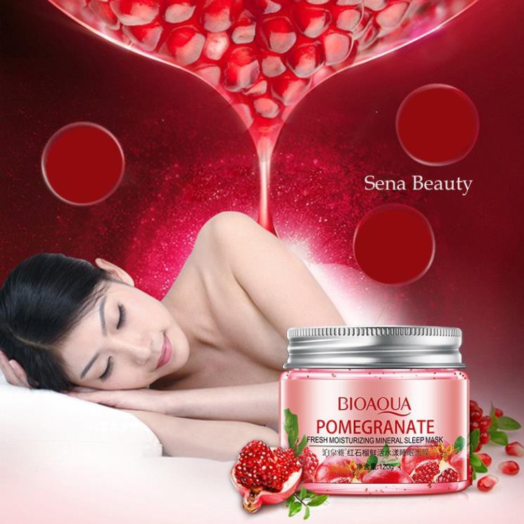 Mặt Nạ Ngủ Lựu Đỏ, Kiwi Tươi Dưỡng Ẩm Chăm Sóc Da Bioaqua