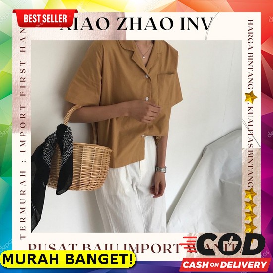 Zaza_áo Thun Tay Ngắn Màu Trơn Nhập Khẩu Từ Hàn Quốc 2022 Nhập Khẩu Phong Cách Hàn Quốc Cho Nữ 4929 Chiara | Áo Sơ Mi Trơn Nana