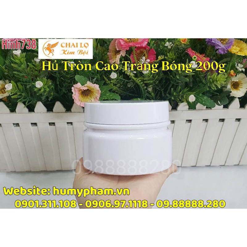 HỦ ĐỰNG KEM BODY - Hủ Tròn Cao Trắng Bóng