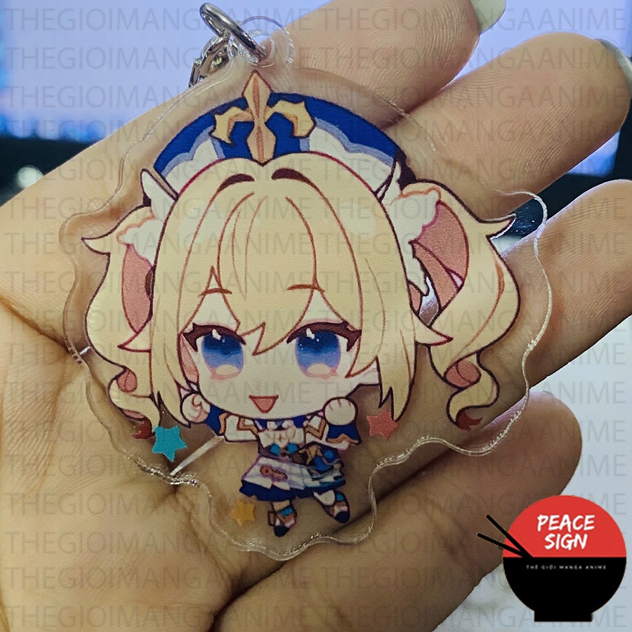 ( mica trong acrylic ) Móc khóa game GENSHIN IMPACT ver LÙN anime chibi xinh xắn độc đáo