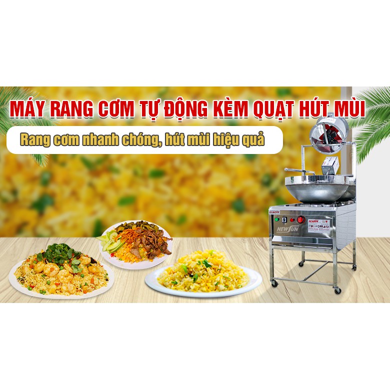 Máy rang cơm, Chiên cơm, Xào nấu tự động  NEWSUN đường kính 55cm-Hàng Chính hãng