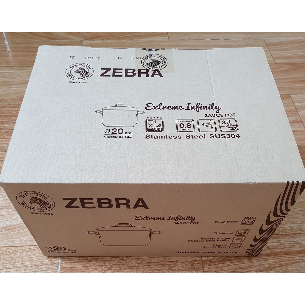 Nồi 3 đáy Zebra nắp Inox 20cm (3.5 lít) - EXTREME INFINITY - 162287