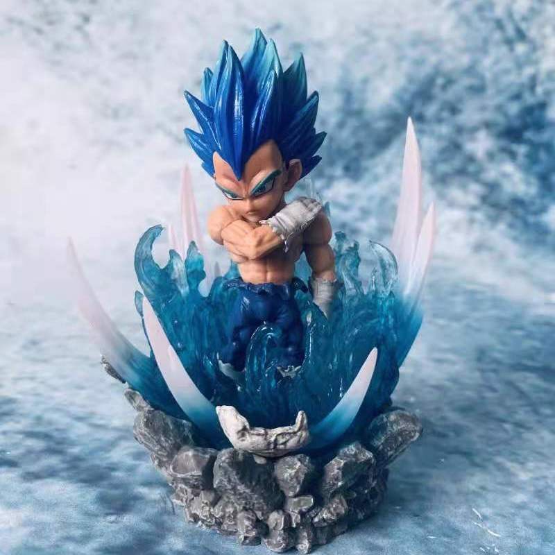 ❃๑☇Dragon Ball GK Goku Vegeta Broly Freedom và Super Blue Deep Transform Saiyan Q Version Figure