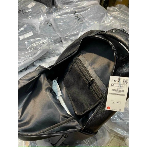 TNS - Balô form vuông siêu hottrend ZR backpack-chất da mềm cao cấp-màu đen classic