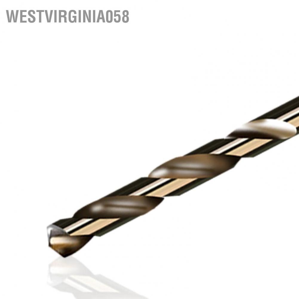 Westvirginia058 Westvirginia058 10 cái Mũi khoan xoắn Trục thẳng thép tốc độ cao để kim loại bằng không gỉ