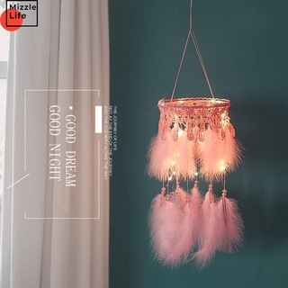 Dream Catcher Có Đèn Led Màu Hồng