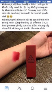 SON 3CE RED RECIPE CHÍNH HÃNG