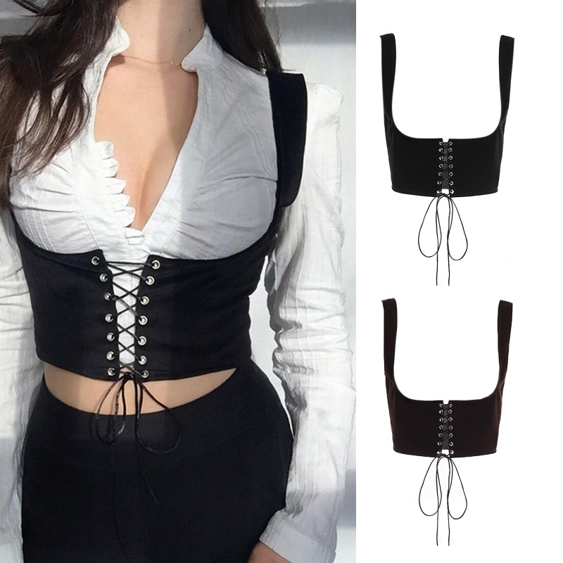 Áo Corset Định Hình Cơ Thể Phong Cách Gothic Quyến Rũ Cho Nữ