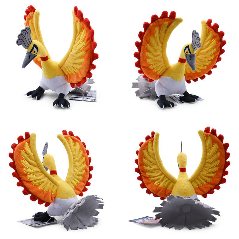 24cm Pokemon Cartoon Plush Toy Zapdos Moltres Aerodactyl Ho-Oh Soft Stuffed Doll Gift