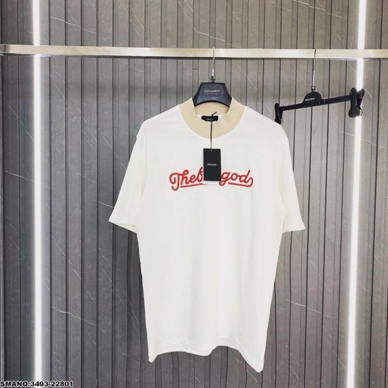 Áo Thun Nam The Bad God Chữ Đỏ Siêu Hot - Áo Phông Nam Cổ Tròn Viền Vàng Cao Cấp