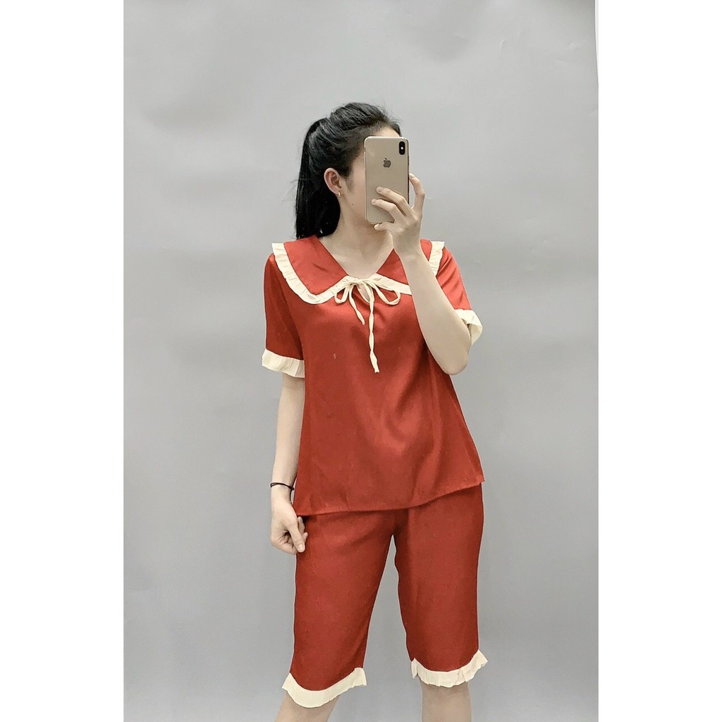 ( Xả Hàng Bán Lỗ ) Bộ Đồ Pijama- Bộ Đồ Mặc Nhà Vải Đũi Thái Cao Cấp Loại 1 [ KÈM ẢNH THẬT SP]