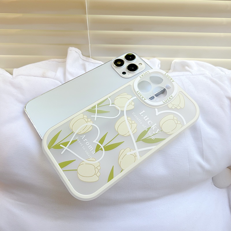 Ốp Điện Thoại Hình Hoa Tulip Hoạt Hình Cho iphone6 / 6splus / 7 / 7plus / 8 / 8plus / x / xs / 11 / 12 / 13 / 14 / pro / max / plus / promax