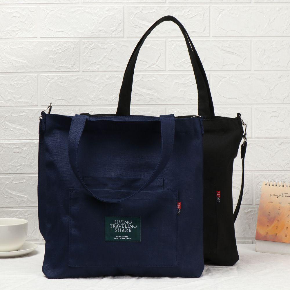Túi Xách Canvas Họa Tiết Cầu Vồng Thời Trang Du Lịch