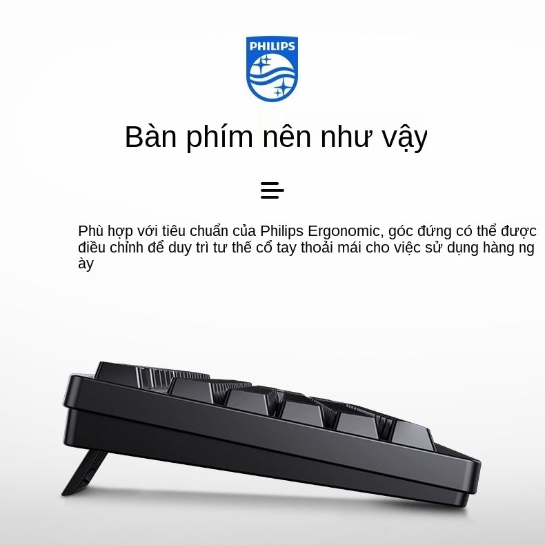 Bộ bàn phím và chuột chơi game có dây Philips máy tính xách tay để văn phòng tại nhà tắt tiếng USB | BigBuy360 - bigbuy360.vn