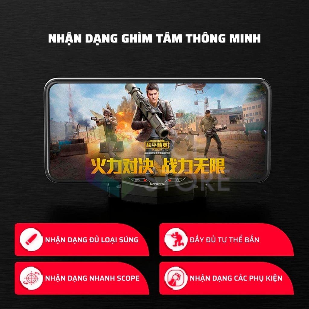 Lingzha Rezar 2 | Bộ chuyển đổi chơi game FPS PUBG Mobile, COD, Firefire