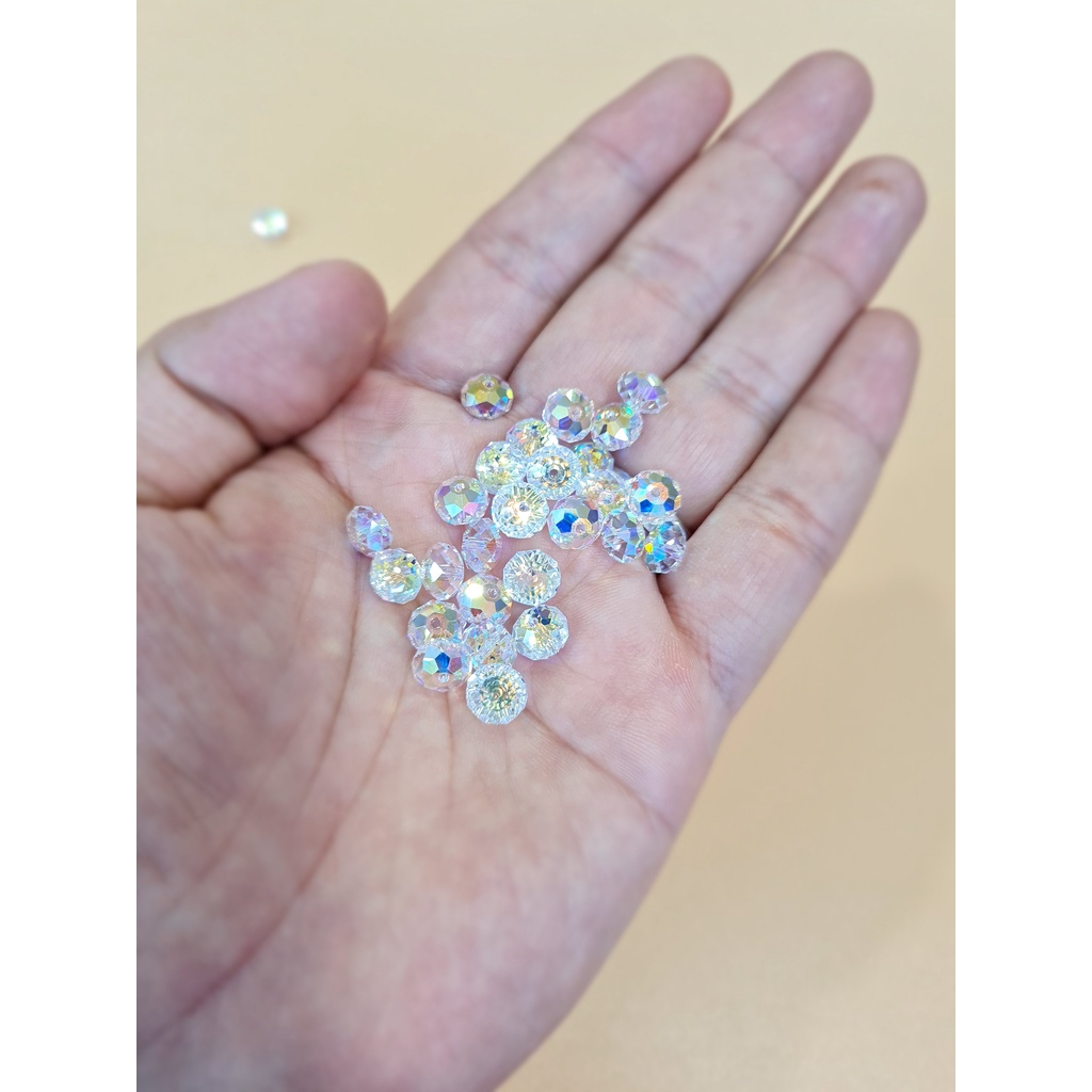 ĐÁ PHA LÊ BÁNH CAM SWAROVSKI 8mm & 6mm