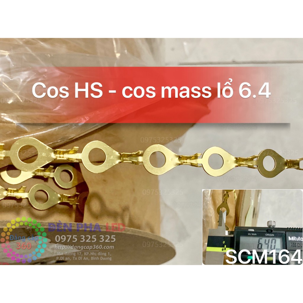 100 đầu Cos mass 6.4 6.0 - không ngạnh- Đầu cos HONDA YAMAHA sử dụng trên xe - cốt dày - cứng cáp - hàng HS Đài Loan