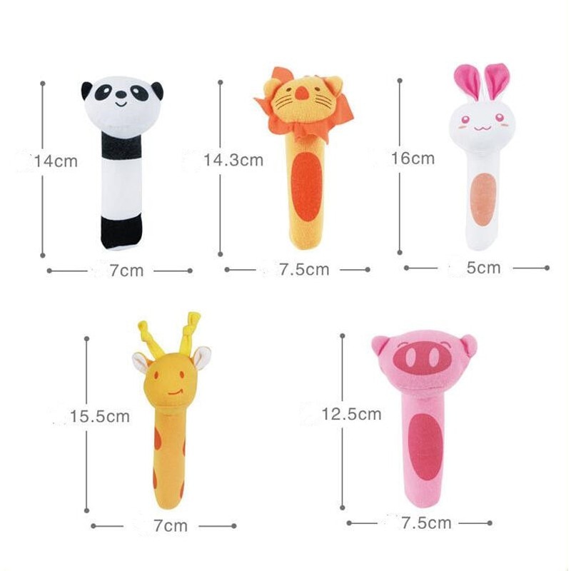 Đồ chơi lục lạc cầm tay hình thú nhồi bông mềm mại dễ thương cho bé