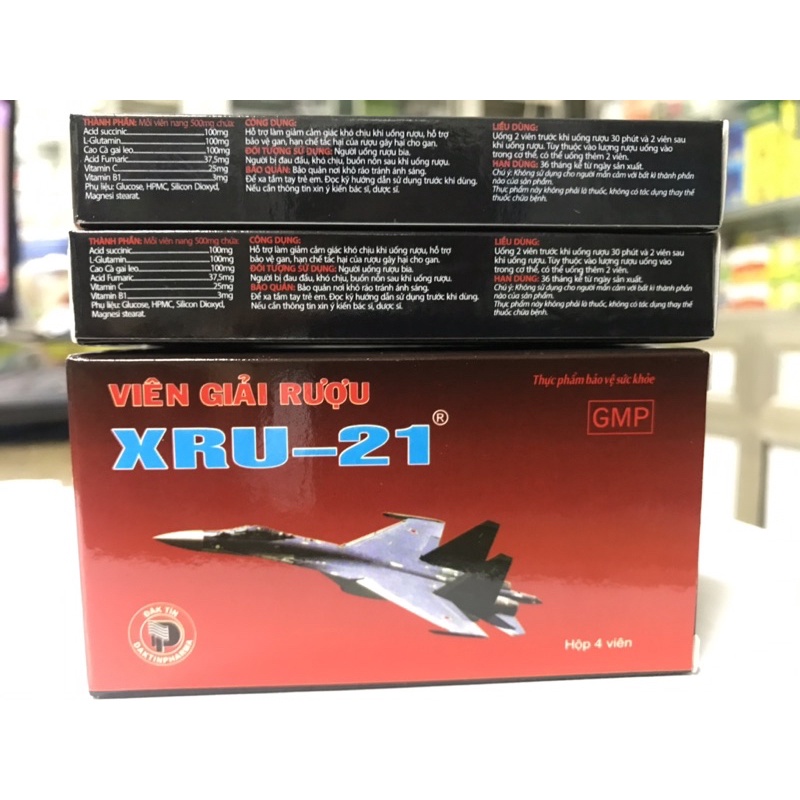 Viên giải rượu XRU - 21 - hộp 1 vỉ x 4 viên.