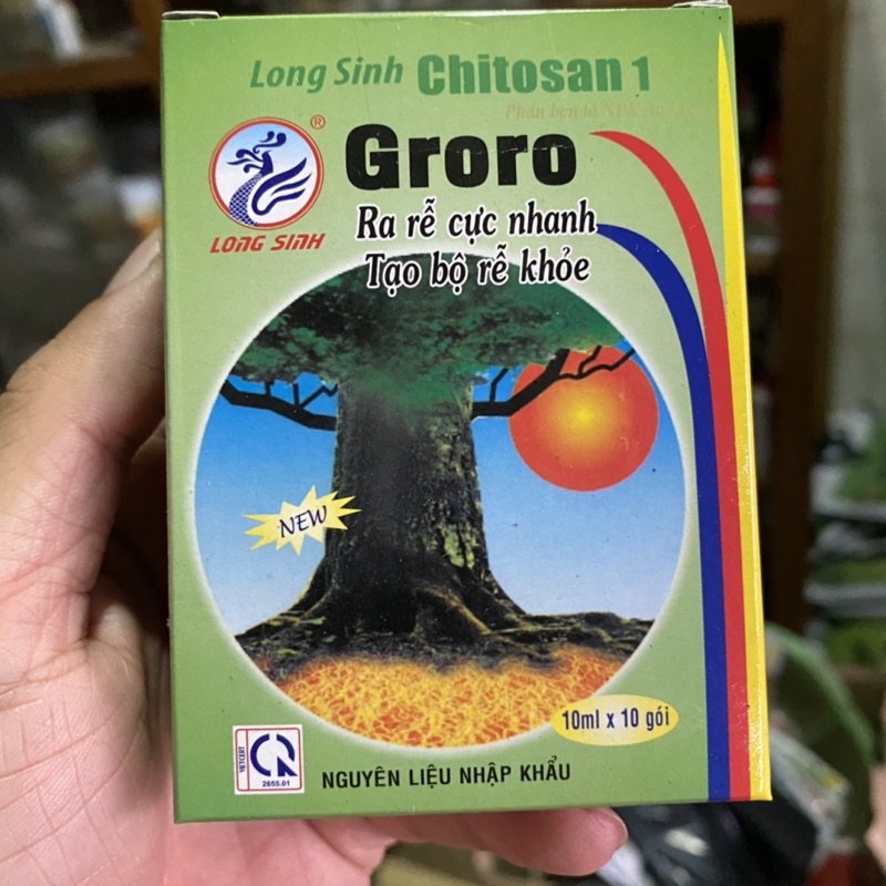 10 GÓI GRORO CHITOSAN (GÓI 10ML) PHÂN BÓN KÍCH RA RỄ CỰC MẠNH