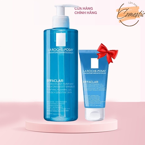Sữa Rửa Mặt La Roche-Posay ,Giảm Nhờn Cho Da Dầu Mụn La Roche-Posay Effaclar 400ml