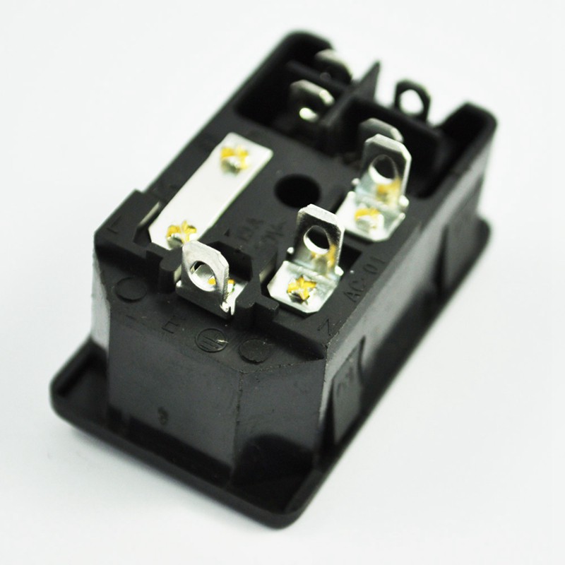 SODIAL Inlet Male Power Socket with Fuse Switch 10A 250V 3 Pin IE