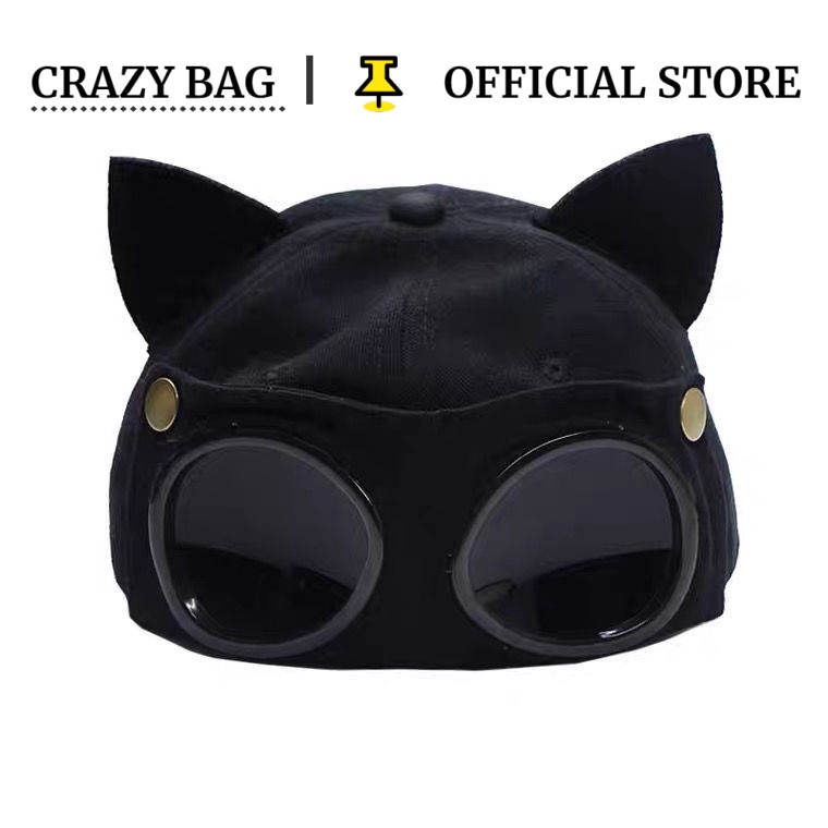 Nón kiểu phi công thiết kế độc đáo năng động mũ đen nón nữ mũ nam mũ nữ mũ lưỡi mũ thêu nón trắng